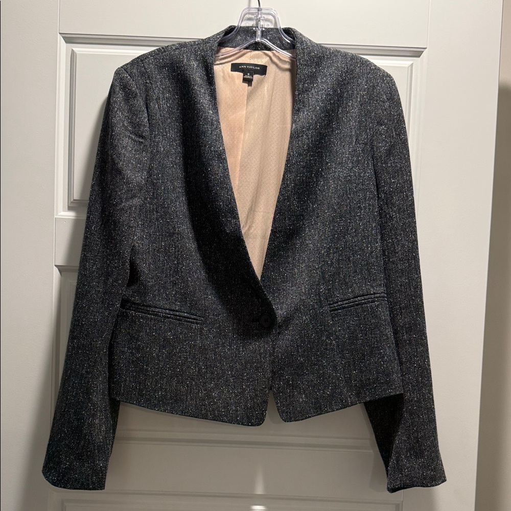 Ann Taylor Charcoal Gray Blazer